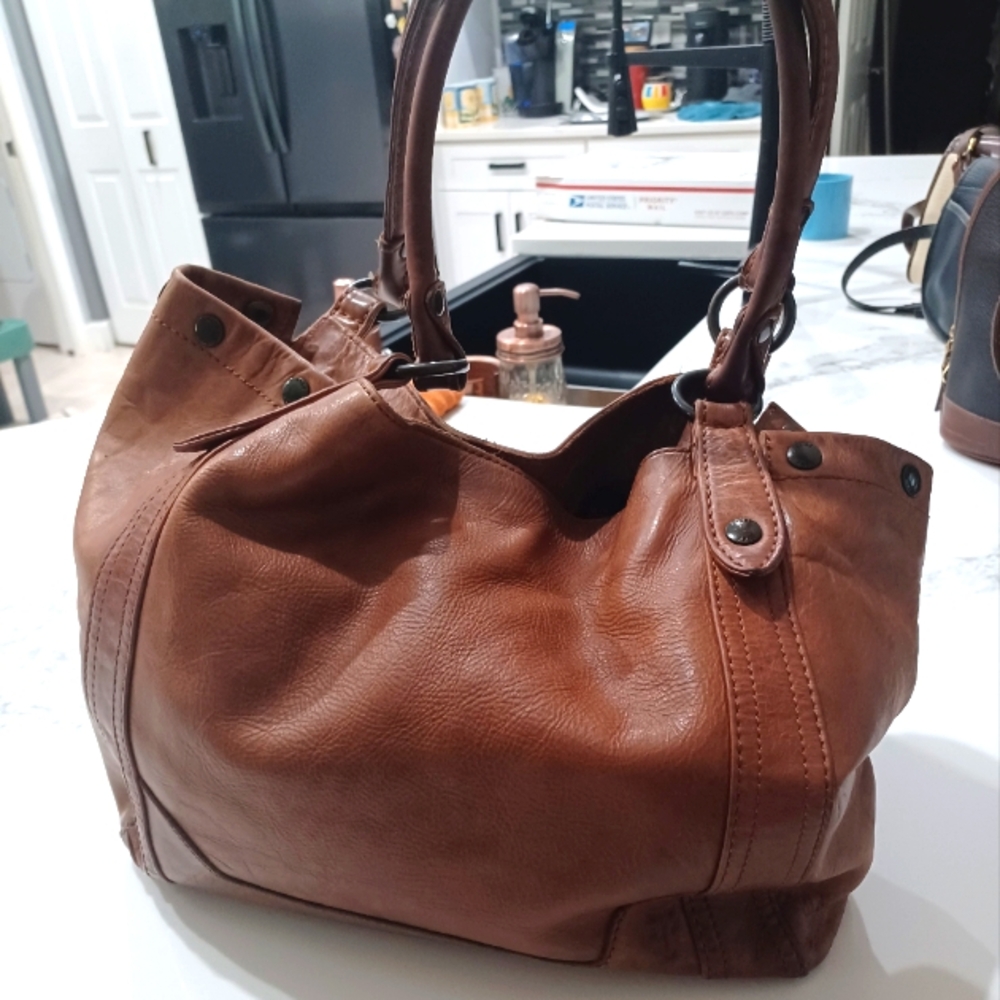 Frye Large Slouchy 15in Melissa Satchel Bag - Picture 3 of 17